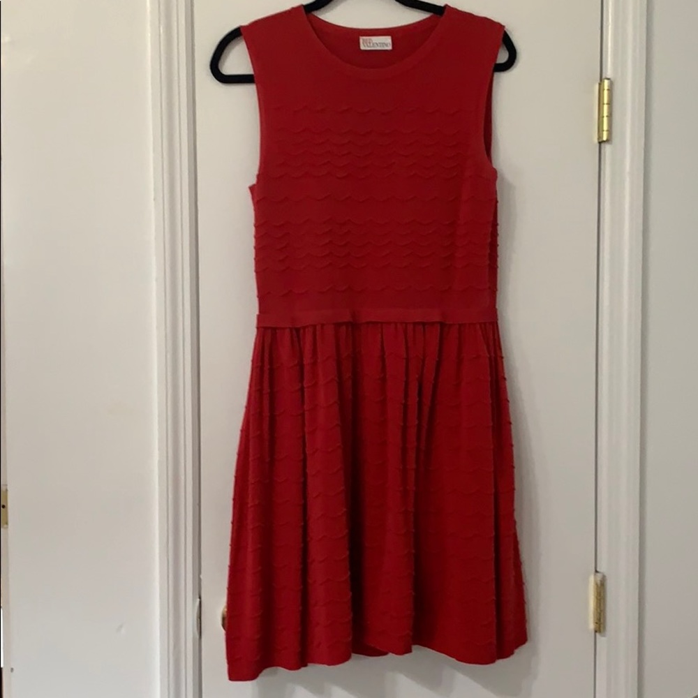 Valentino RED knit skater dress